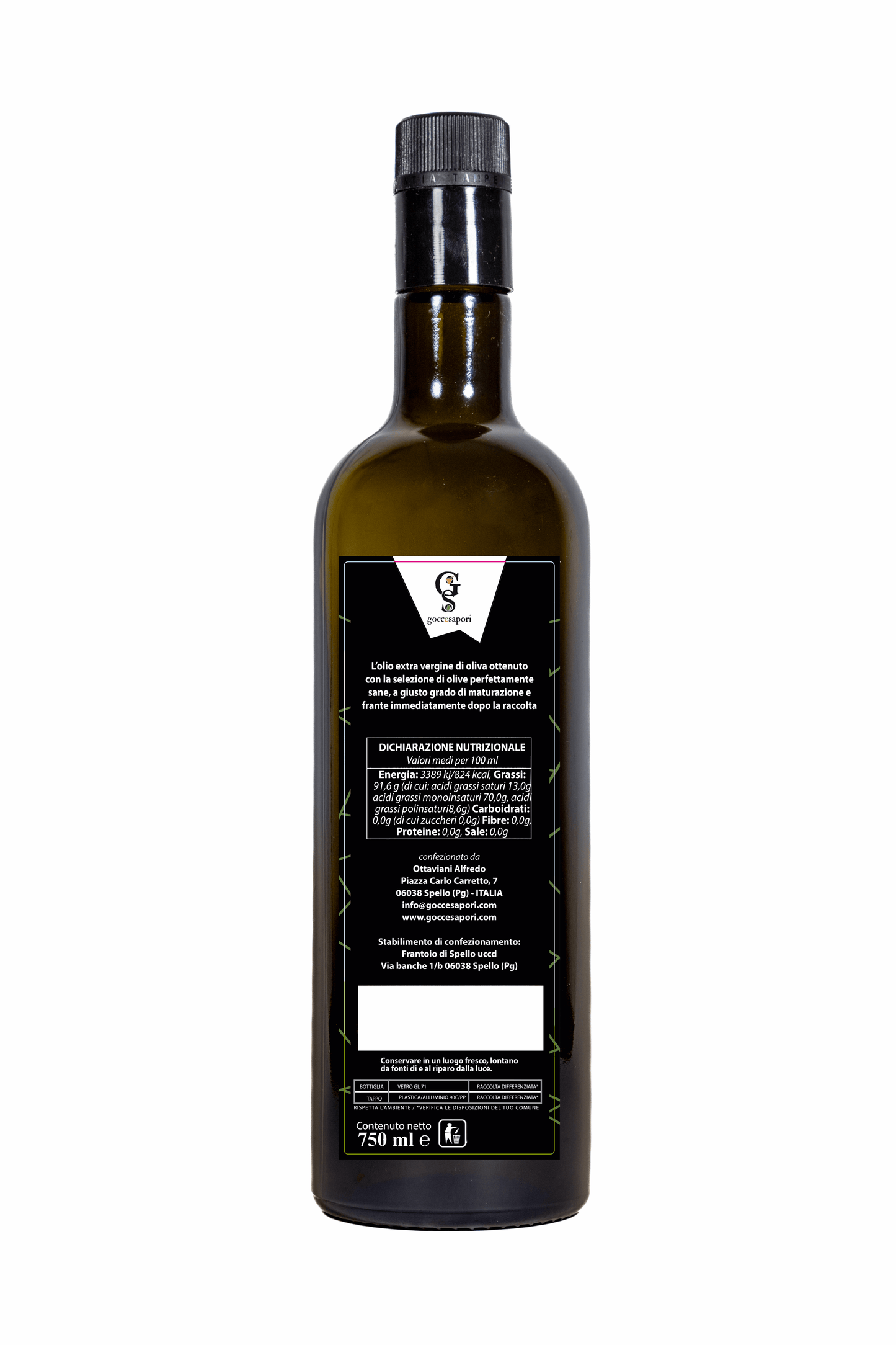 Olio Extra Vergine di Oliva - 750 ml